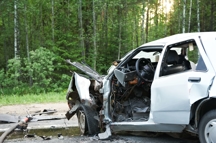 Car that was destroyed in a crash